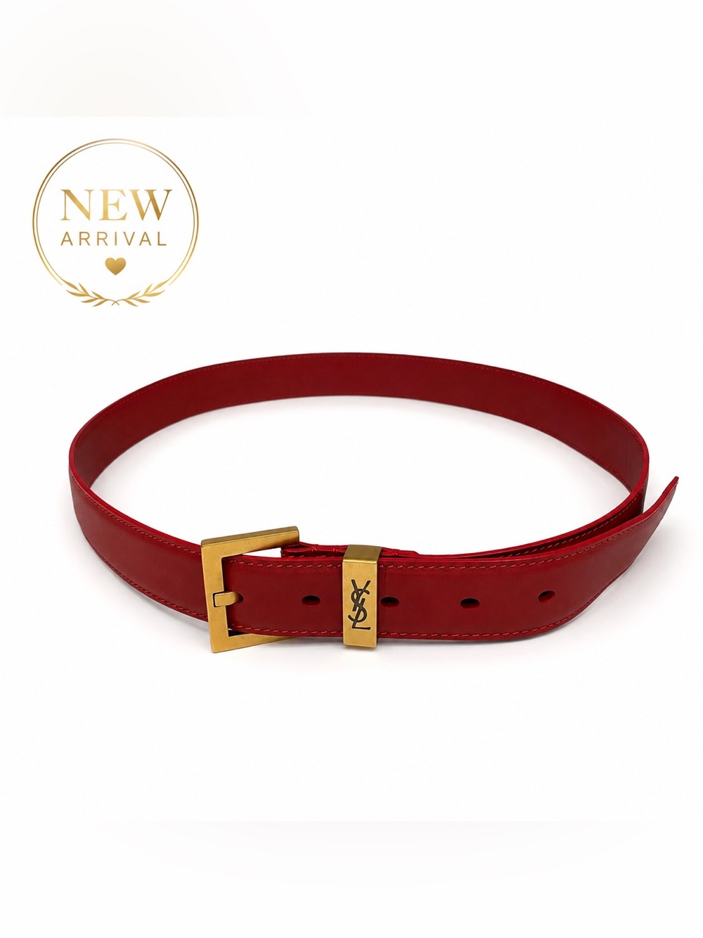 ❤️ Women’s Red Leather Belt — New ❤️✨